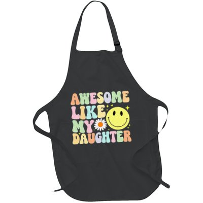 Funny FatherS Day Awesome Like My Daughter Retro Groovy Dad Apron
