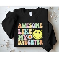 Funny FatherS Day Awesome Like My Daughter Retro Groovy Dad Sweatshirt