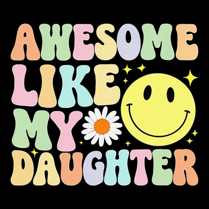 Funny FatherS Day Awesome Like My Daughter Retro Groovy Dad 16 in Basic Backpack