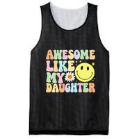 Funny FatherS Day Awesome Like My Daughter Retro Groovy Dad Mesh Reversible Basketball Jersey Tank