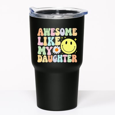 Funny FatherS Day Awesome Like My Daughter Retro Groovy Dad Tumbler