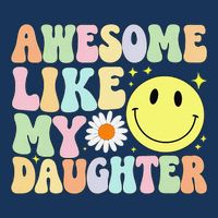 Funny FatherS Day Awesome Like My Daughter Retro Groovy Dad Infant Baby Jersey Bodysuit