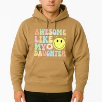 Funny FatherS Day Awesome Like My Daughter Retro Groovy Dad Hoodie