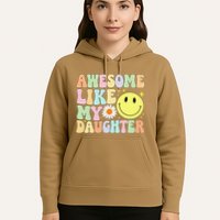 Funny FatherS Day Awesome Like My Daughter Retro Groovy Dad Hoodie