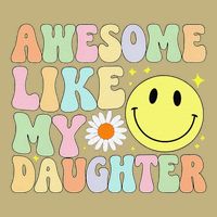 Funny FatherS Day Awesome Like My Daughter Retro Groovy Dad Cooling Performance Long Sleeve Crew