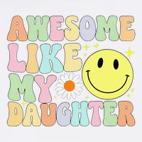 Funny FatherS Day Awesome Like My Daughter Retro Groovy Dad Garment-Dyed Sweatshirt