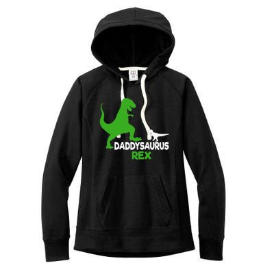 Funny Fathers Day Gift Idea Daddysaurus Rex Women's Fleece Hoodie