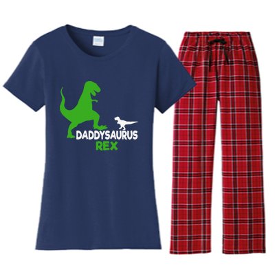 Funny Fathers Day Gift Idea Daddysaurus Rex Women's Flannel Pajama Set