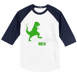 Funny Fathers Day Gift Idea Daddysaurus Rex Baseball Sleeve Shirt