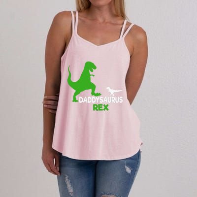 Funny Fathers Day Gift Idea Daddysaurus Rex Women's Strappy Tank