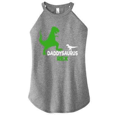 Funny Fathers Day Gift Idea Daddysaurus Rex Women’s Perfect Tri Rocker Tank