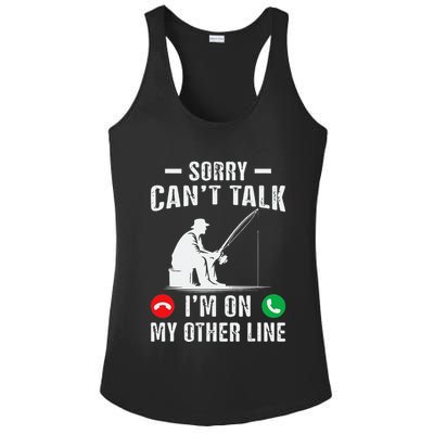 Funny Fishing Dad Funny Reel Cool Fish Bass Fishing Ladies PosiCharge Competitor Racerback Tank
