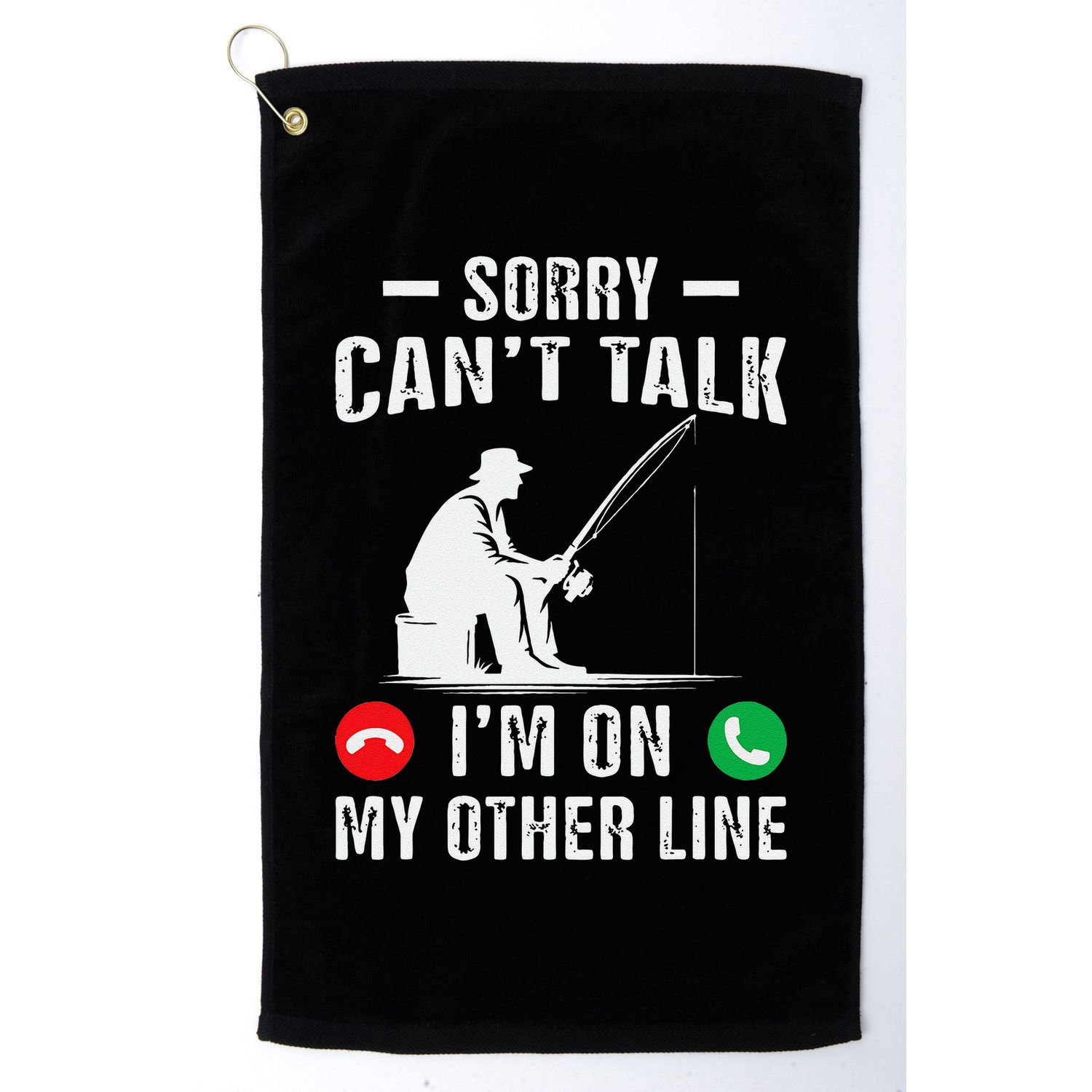 Funny Fishing Dad Funny Reel Cool Fish Bass Fishing Golf Towel