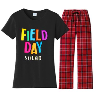 Field Fun Day Squad School Trip Vibes Teachers Women's Flannel Pajama Set