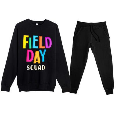 Field Fun Day Squad School Trip Vibes Teachers Premium Crewneck Sweatsuit Set