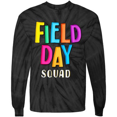 Field Fun Day Squad School Trip Vibes Teachers Tie-Dye Long Sleeve Shirt