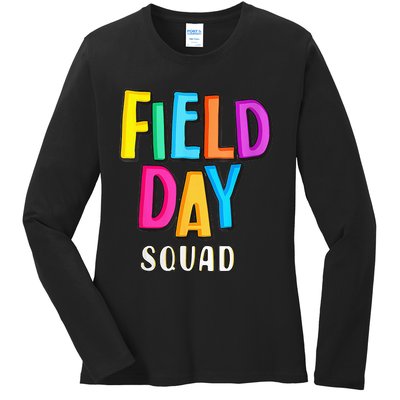 Field Fun Day Squad School Trip Vibes Teachers Ladies Long Sleeve Shirt