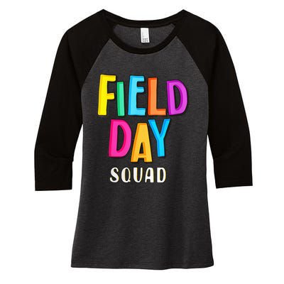 Field Fun Day Squad School Trip Vibes Teachers Women's Tri-Blend 3/4-Sleeve Raglan Shirt