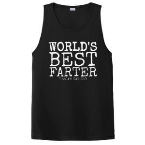 Funny Fathers Day Gifts Worlds Best Farter I Mean PosiCharge Competitor Tank