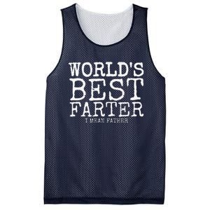 Funny Fathers Day Gifts Worlds Best Farter I Mean Mesh Reversible Basketball Jersey Tank