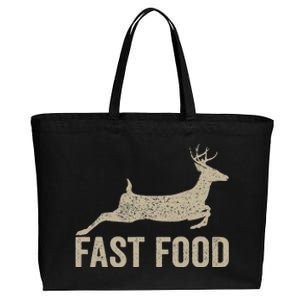 Fast Food Deer Hunter Funny Hunting Cotton Canvas Jumbo Tote