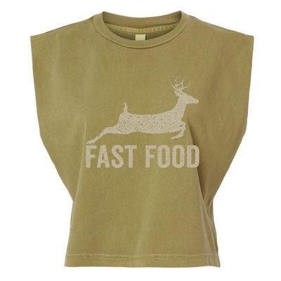 Fast Food Deer Hunter Funny Hunting Garment-Dyed Women's Muscle Tee