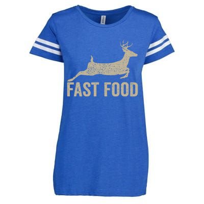 Fast Food Deer Hunter Funny Hunting Enza Ladies Jersey Football T-Shirt