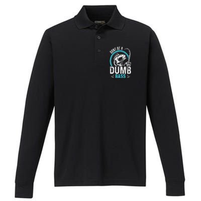 Funny Fishing Dont Be A Dumb Bass Fisherman Gift Performance Long Sleeve Polo