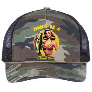 Funny Fishing DonT Be A Dumb Bass Retro Rope Trucker Hat Cap