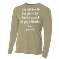 Funny Fathers Day Or Birthday Gift From Wife To Husband Cooling Performance Long Sleeve Crew