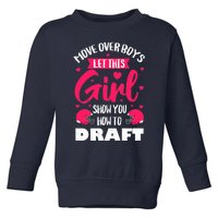 Fantasy Football Draft Party Kit Real Wo Cute Retro Sport Toddler Sweatshirt