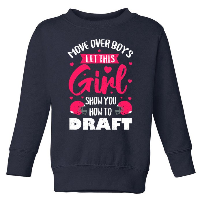 Fantasy Football Draft Party Kit Real Wo Cute Retro Sport Toddler Sweatshirt