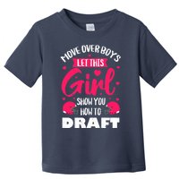 Fantasy Football Draft Party Kit Real Wo Cute Retro Sport Toddler T-Shirt