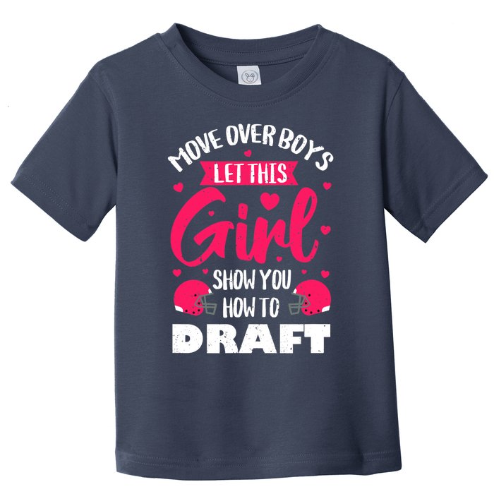 Fantasy Football Draft Party Kit Real Wo Cute Retro Sport Toddler T-Shirt