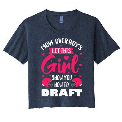 Fantasy Football Draft Party Kit Real Wo Cute Retro Sport Women's Crop Top Tee