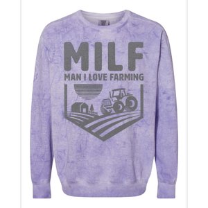 Funny Farm Dad Joke Farmer Mom Man I Love Farming Colorblast Crewneck Sweatshirt