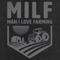 Funny Farm Dad Joke Farmer Mom Man I Love Farming 7 Panel Mesh Trucker Snapback Hat