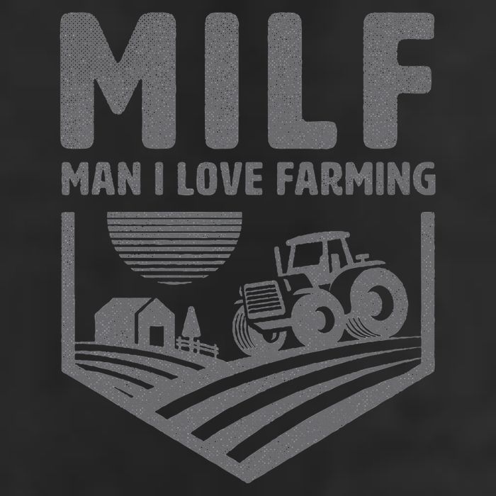 Funny Farm Dad Joke Farmer Mom Man I Love Farming 7 Panel Mesh Trucker Snapback Hat