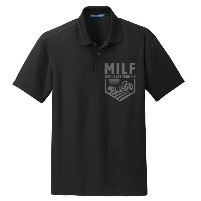 Funny Farm Dad Joke Farmer Mom Man I Love Farming Dry Zone Grid Polo