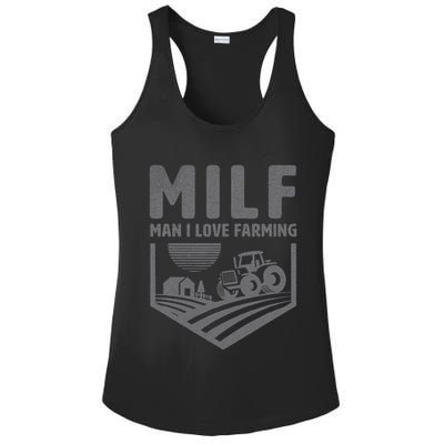 Funny Farm Dad Joke Farmer Mom Man I Love Farming Ladies PosiCharge Competitor Racerback Tank