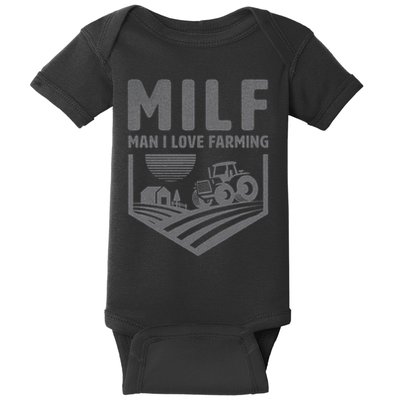 Funny Farm Dad Joke Farmer Mom Man I Love Farming Baby Bodysuit
