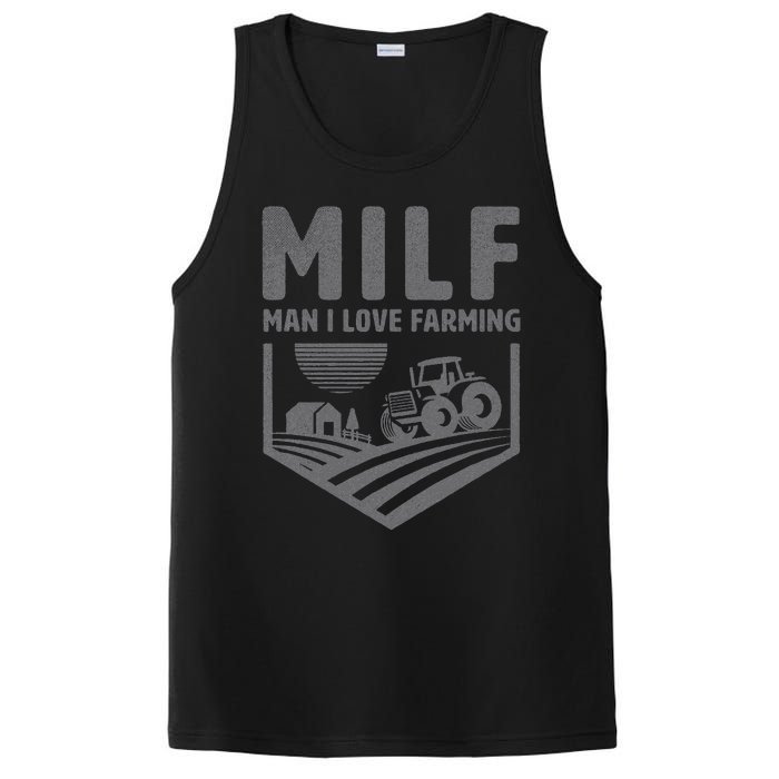 Funny Farm Dad Joke Farmer Mom Man I Love Farming PosiCharge Competitor Tank