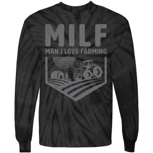 Funny Farm Dad Joke Farmer Mom Man I Love Farming Tie-Dye Long Sleeve Shirt