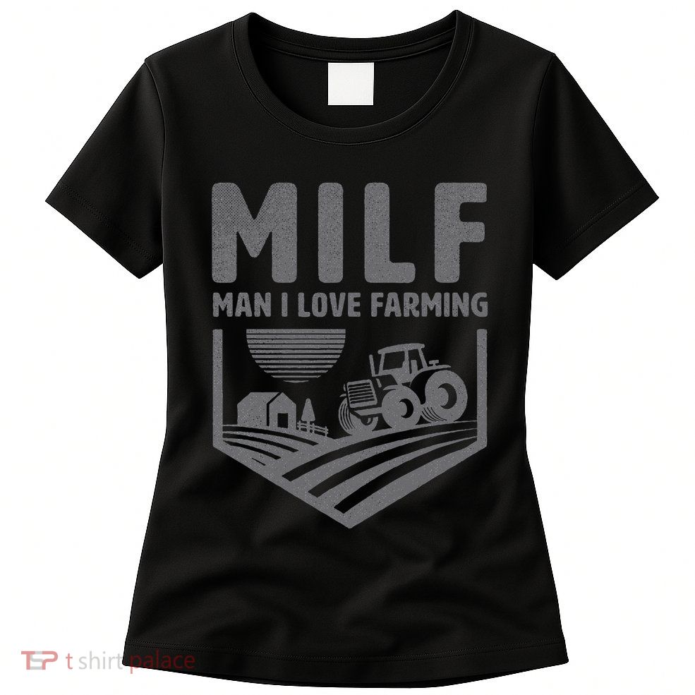 Funny Farm Dad Joke Farmer Mom Man I Love Farming Womens T-Shirt