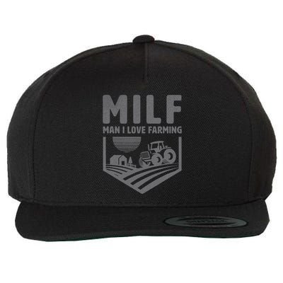 Funny Farm Dad Joke Farmer Mom Man I Love Farming Wool Snapback Cap