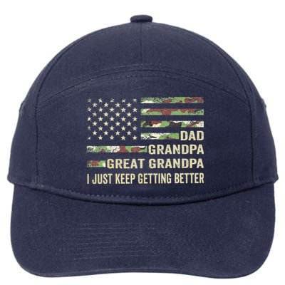 Funny Fathers Day Gift From Grand Dad Grandpa Great Grandpa 7-Panel Snapback Hat