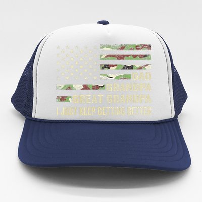 Funny Fathers Day Gift From Grand Dad Grandpa Great Grandpa Trucker Hat