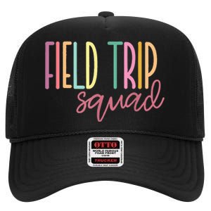 Field Fun Day Squad School Trip Vibes High Crown Mesh Back Trucker Hat