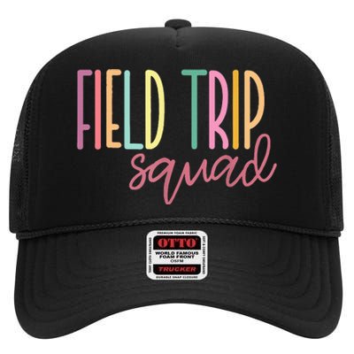 Field Fun Day Squad School Trip Vibes High Crown Mesh Back Trucker Hat