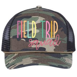 Field Fun Day Squad School Trip Vibes Retro Rope Trucker Hat Cap